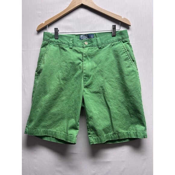 Polo Ralph Lauren Shorts Men's Size 31 Green Canvas Lightweight Chino - Picture 1 of 6